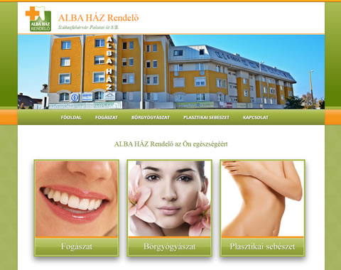 Alba Ház Rendelő mobilbarát weboldal készítés
