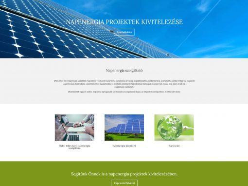 Napenergia szolgáltató weboldal