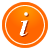 weboldal ikon, info ikon narancs színben