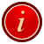 weboldal ikonok, info ikon piros színben