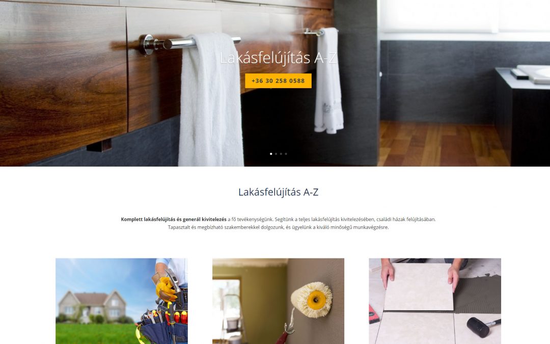 Lakásfelújítás weboldal