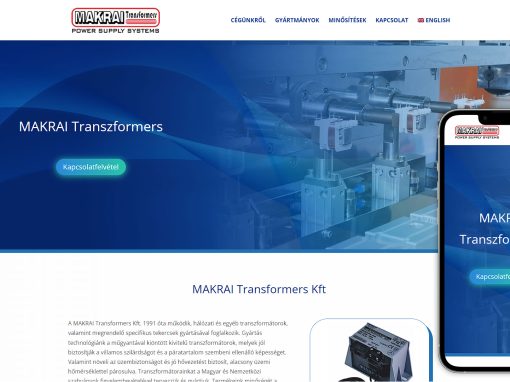 Weboldal készítés a Makrai transzformátor gyártó cég részére