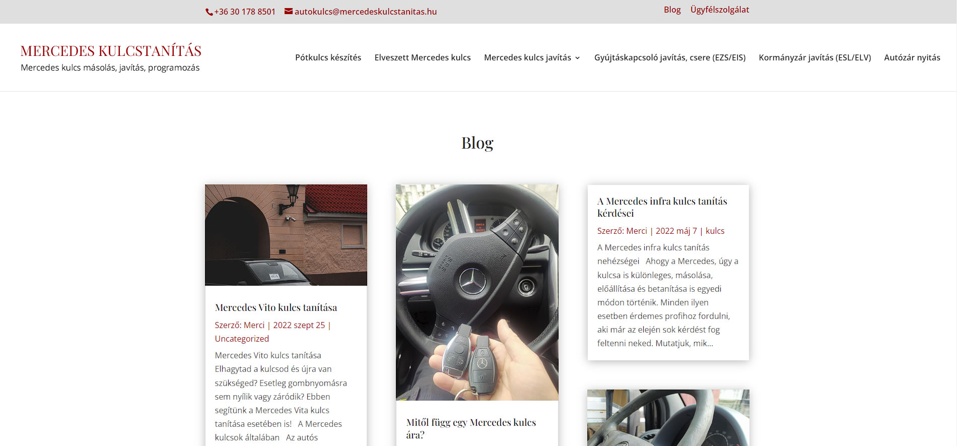 Mercedes kulcstanítás blog
