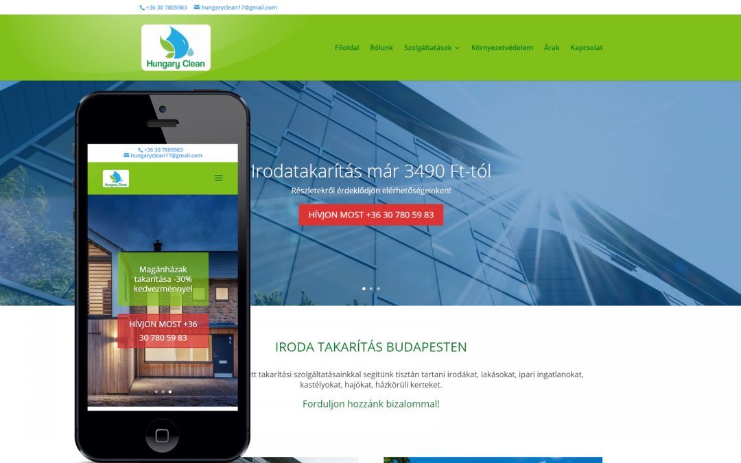 Weboldal készítés budapesti takarító cég részére