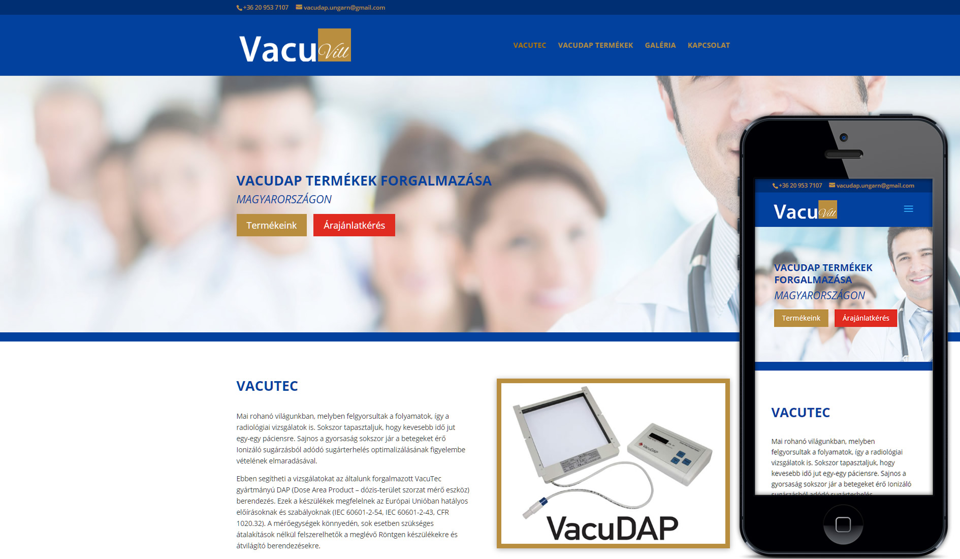 vacuvill reszponzív weboldal készítés