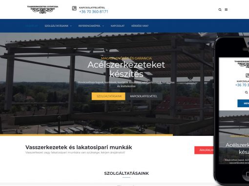 Weboldal redesign vasszerkezetek témában
