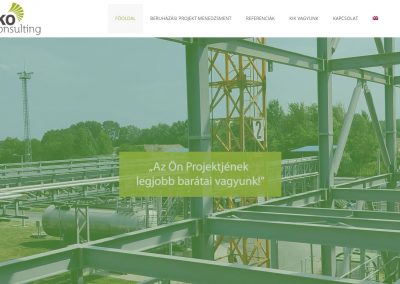 Weboldal készítés az Öko Consulting részére 2021 magyar és angol nyelven
